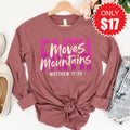 Faith Moves Mountains Long Sleeve - Heather Mauve - 17 product image 1