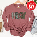 Pray Long Sleeve - Heather Mauve - 17 product image 1