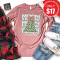 Merry Christmas Long Sleeve - Heather Mauve - 17 product image 1