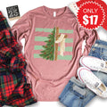 Cross and Christmas Tree Long Sleeve - Heather Mauve - 17 product image 1