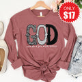 God Can Do A Lot Long Sleeve - Heather Mauve - 17 product image 1