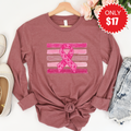 Pink Ribbon Long Sleeve - Heather Mauve - 17 product image 1