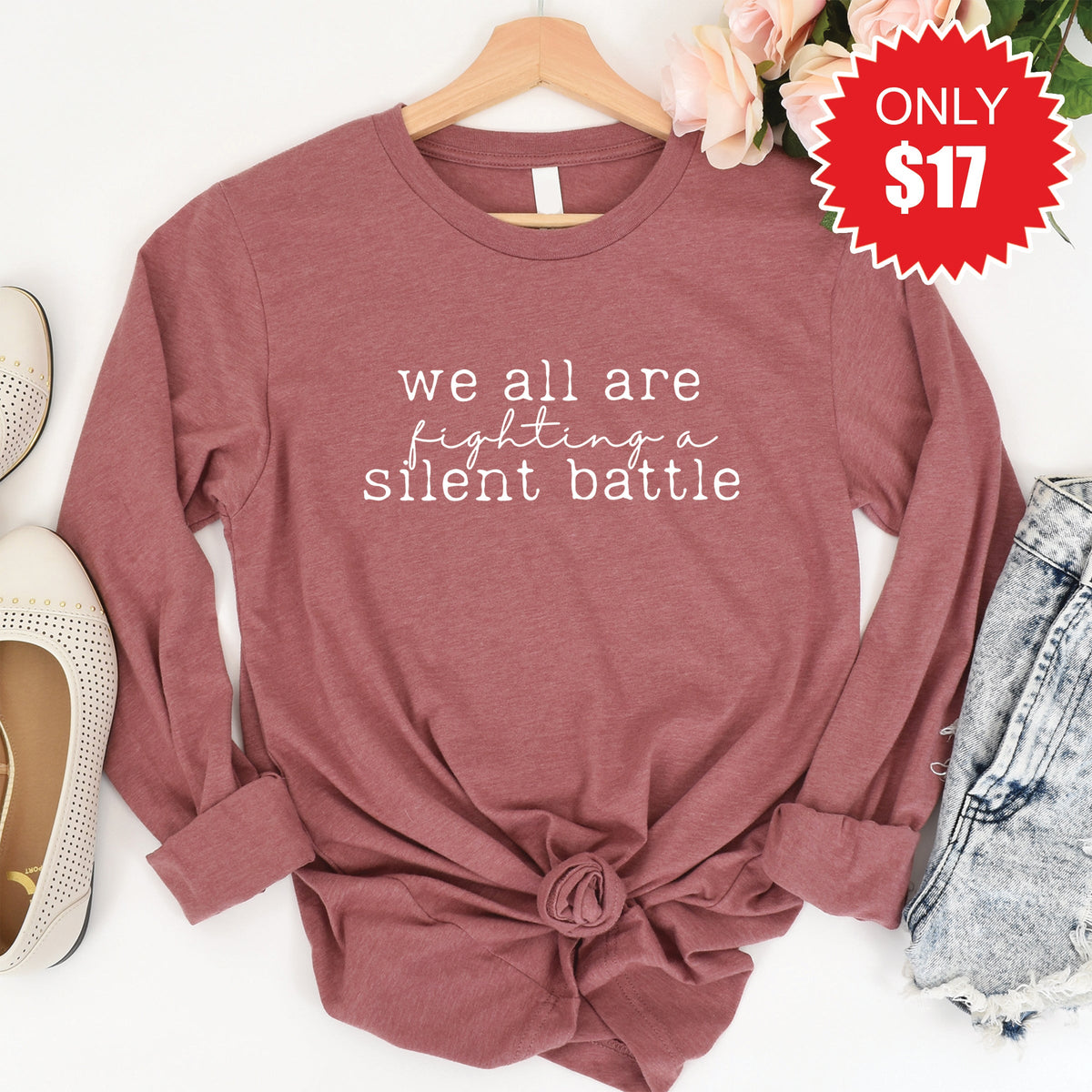 Silent Battle Long Sleeve - Heather Mauve - 17 product image 1