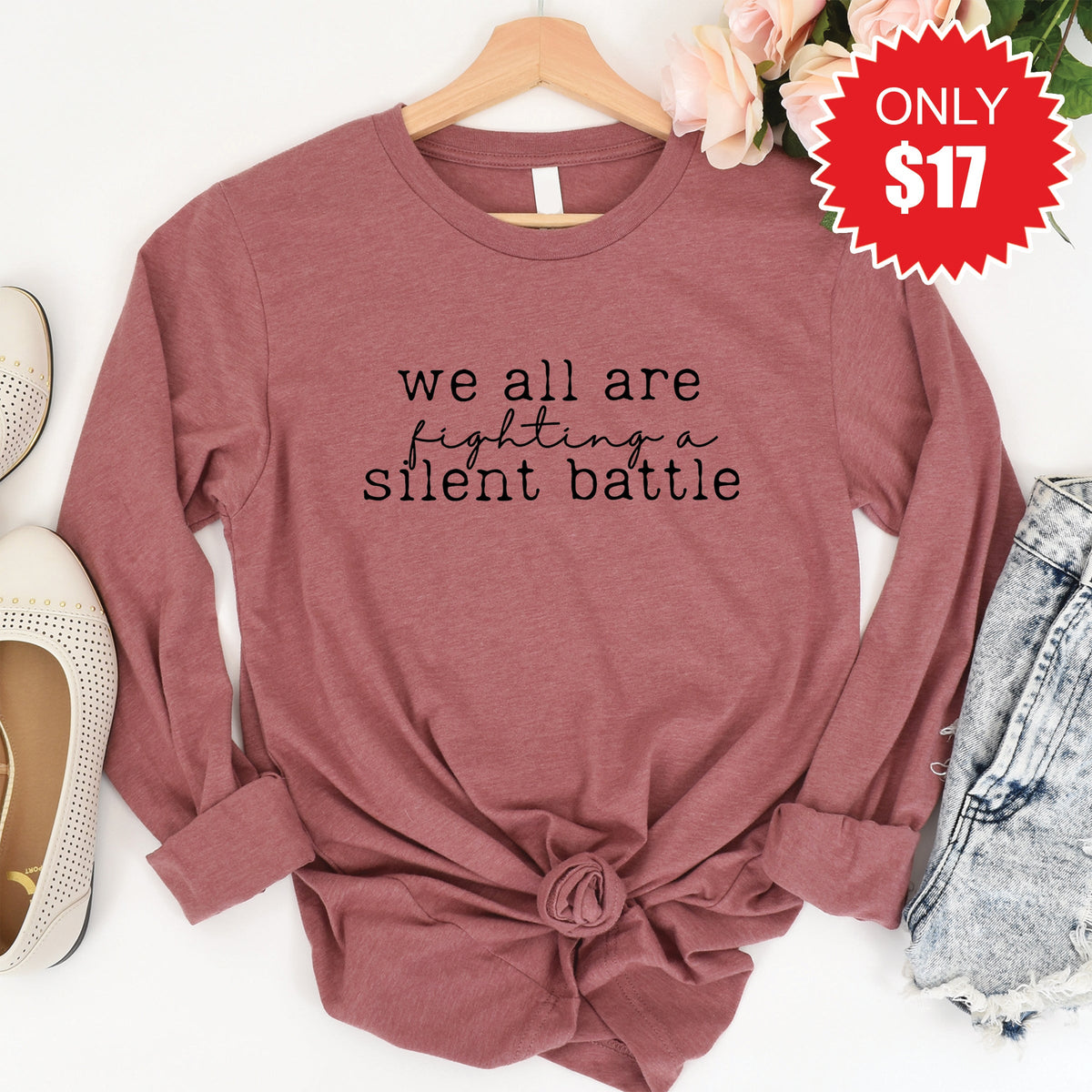 Silent Battle Long Sleeve - Heather Mauve - 17 product image 1