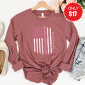 No One Fights Alone Long Sleeve - Heather Mauve - 17 product image 1