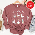 It Is Okay Long Sleeve - Heather Mauve - 17 product image 1
