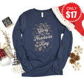 Newborn King Long Sleeve - Heather Navy - 17 product image 1