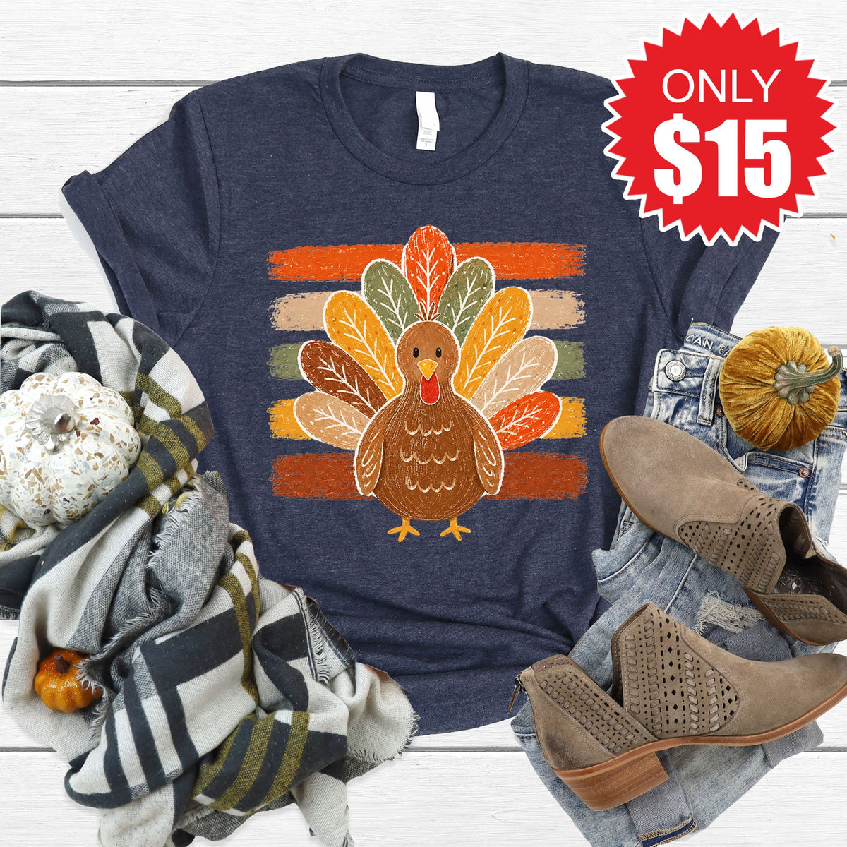 Turkey Tee - Heather Navy - 15 product image 1