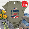 Happy Labor Day Tee - Heather Olive - 15 product image 1