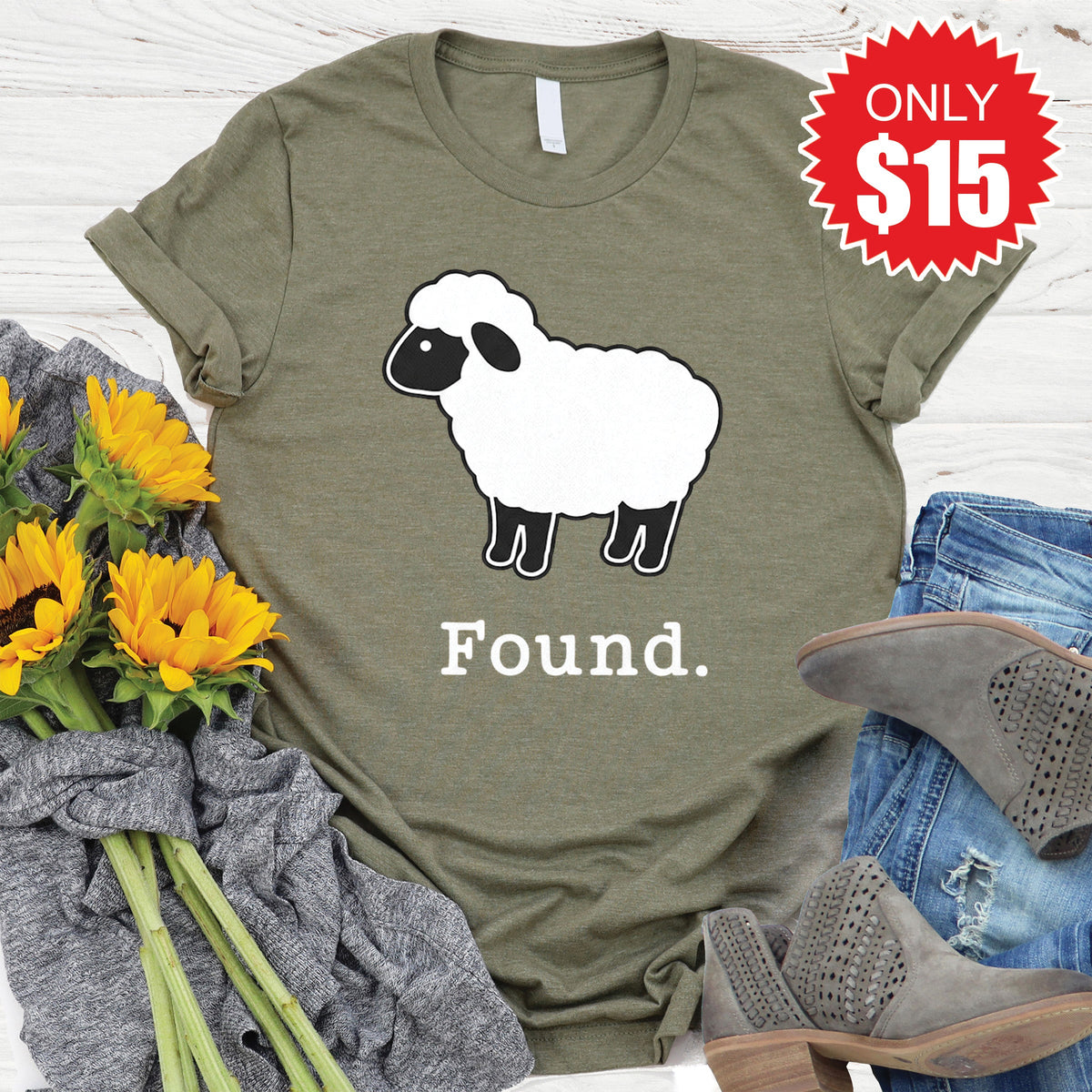 Found Tee - Heather Olive - 15 product image 1