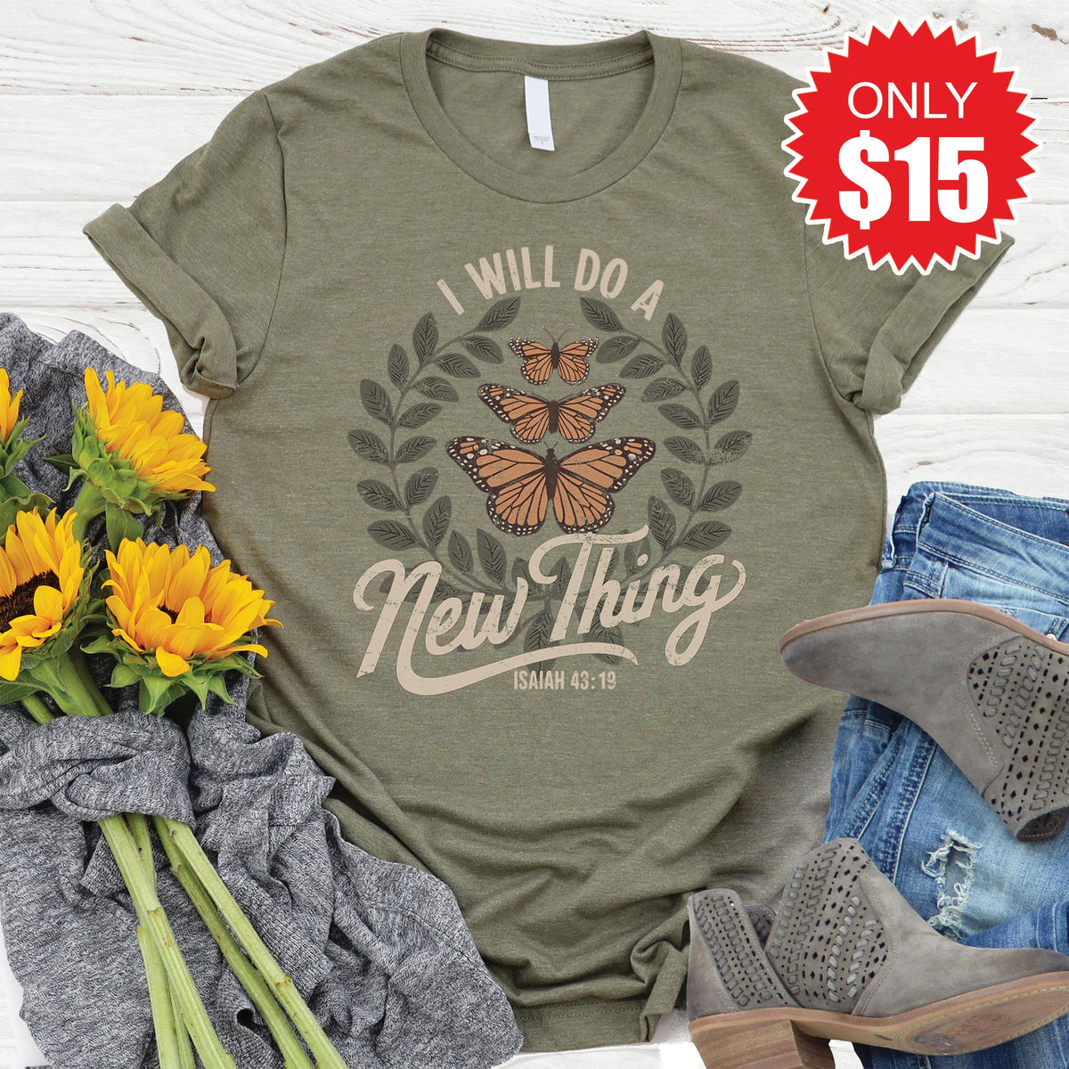 New Thing Tee - Heather Olive - 15 product image 1