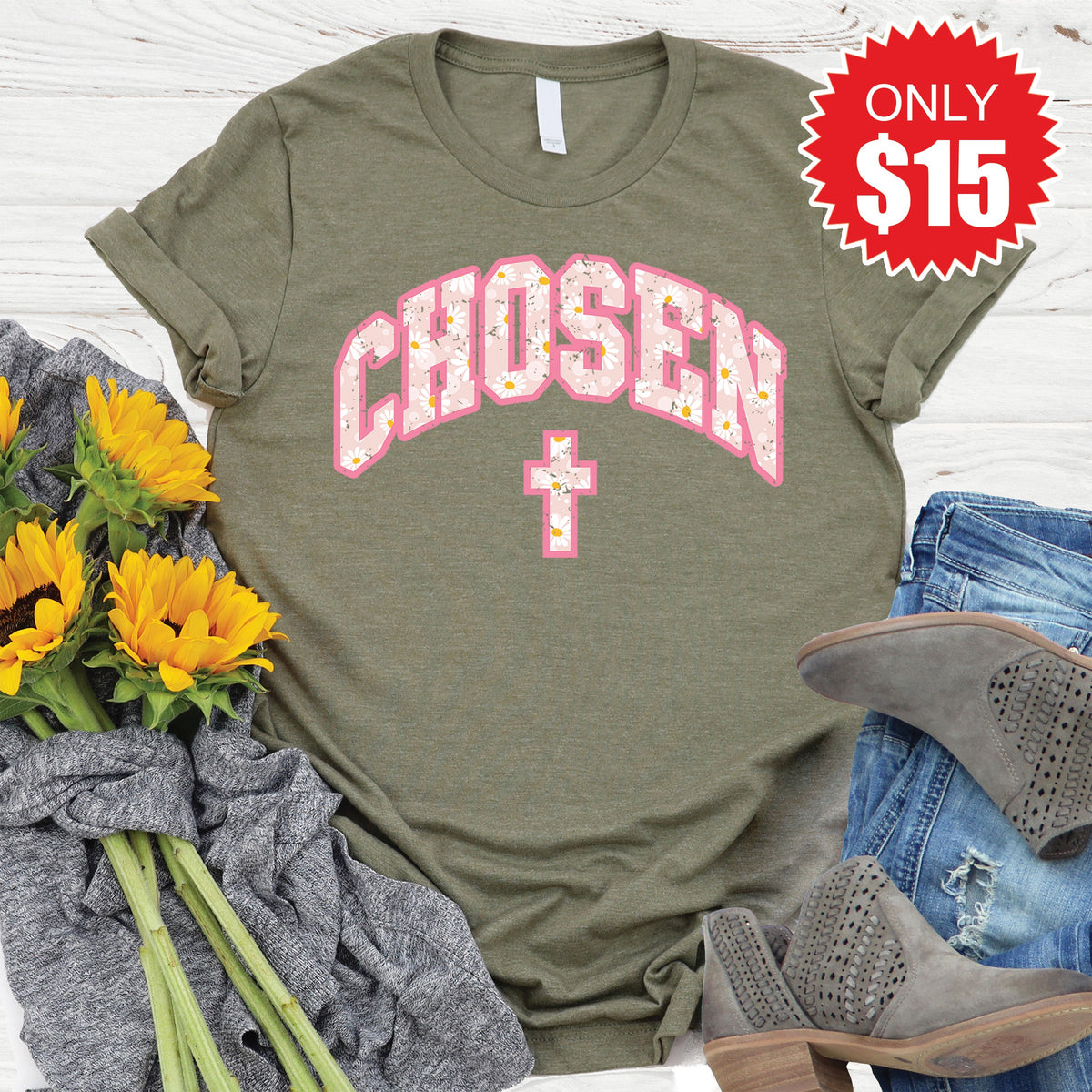Chosen Tee - Heather Olive - 15 product image 1
