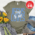 Jesus Loves You And Me Tee - Heather Olive - 15 product image 1