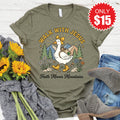 Walk With Jesus Tee - Heather Olive - 15 product image 1