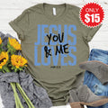 Jesus Loves You And Me Tee - Heather Olive - 15 product image 1