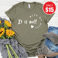 It Is Well With My Soul Tee - Heather Olive - 15 product image 1