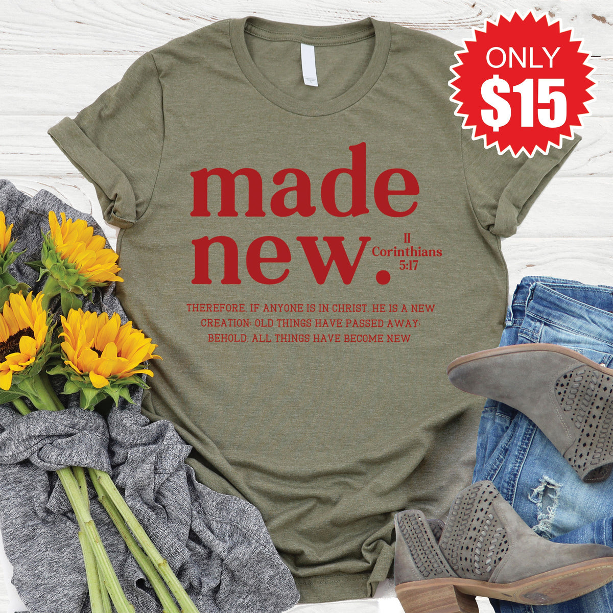 Made New Tee - Heather Olive - 15 product image 1