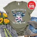 When God Made Me Tee - Heather Olive - 15 product image 1