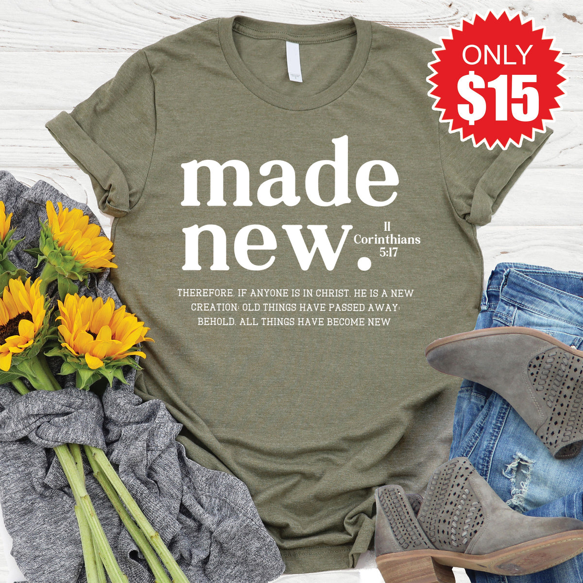 Made New Tee - Heather Olive - 15 product image 1