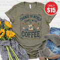 Change the World Coffee Tee - Heather Olive - 15 product image 1
