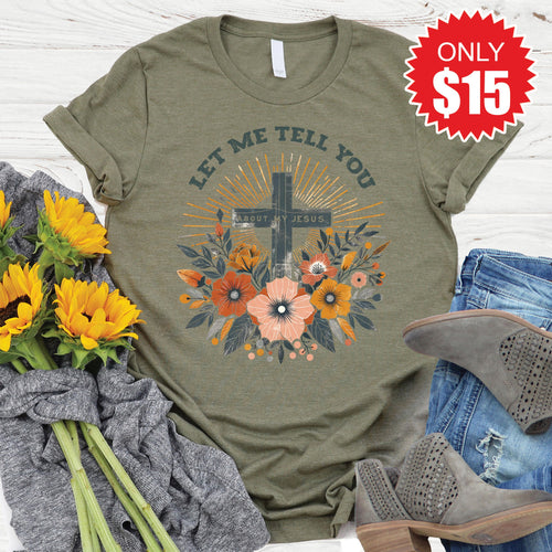 About My Jesus Tee - Heather Olive - 15 product image 1