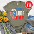 Happy Labor Day Tee - Heather Olive - 15 product image 1