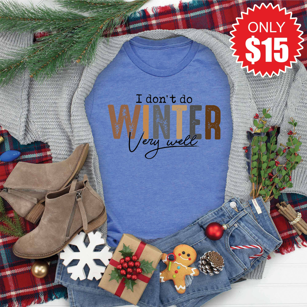 Winter Tee - Heather Royal Blue - 15 product image 1