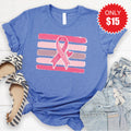 Pink Ribbon Tee - Heather Royal Blue - 15 product image 1