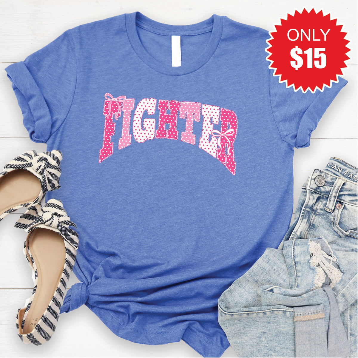 Fighter Tee - Heather Royal Blue - 15 product image 1