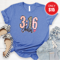 John 3:16 Tee - Heather Royal Blue - 15 product image 1