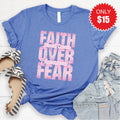 Faith Over Fear Tee - Heather Royal Blue - 15 product image 1