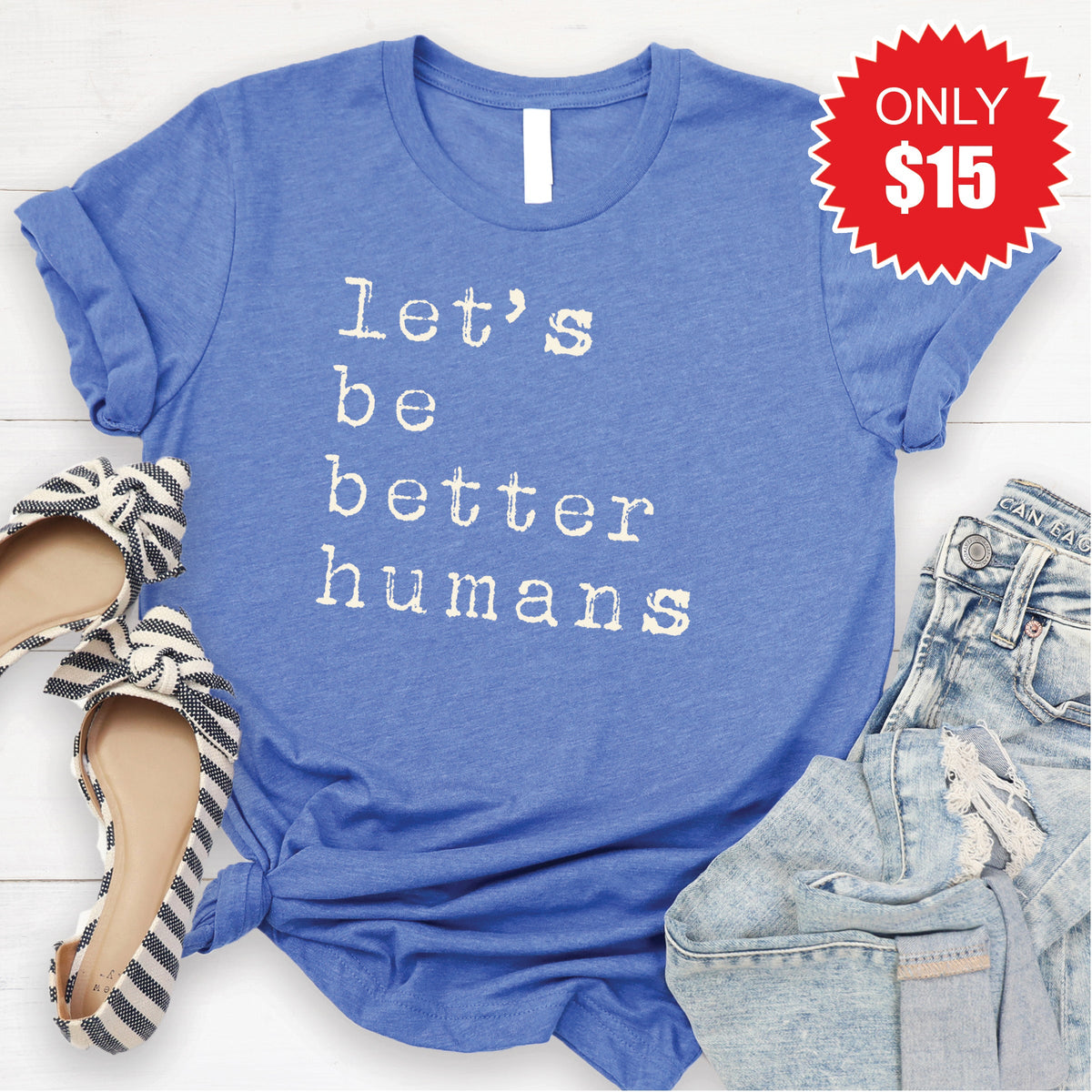 Better Humans Tee - Heather Royal Blue - 15 product image 1