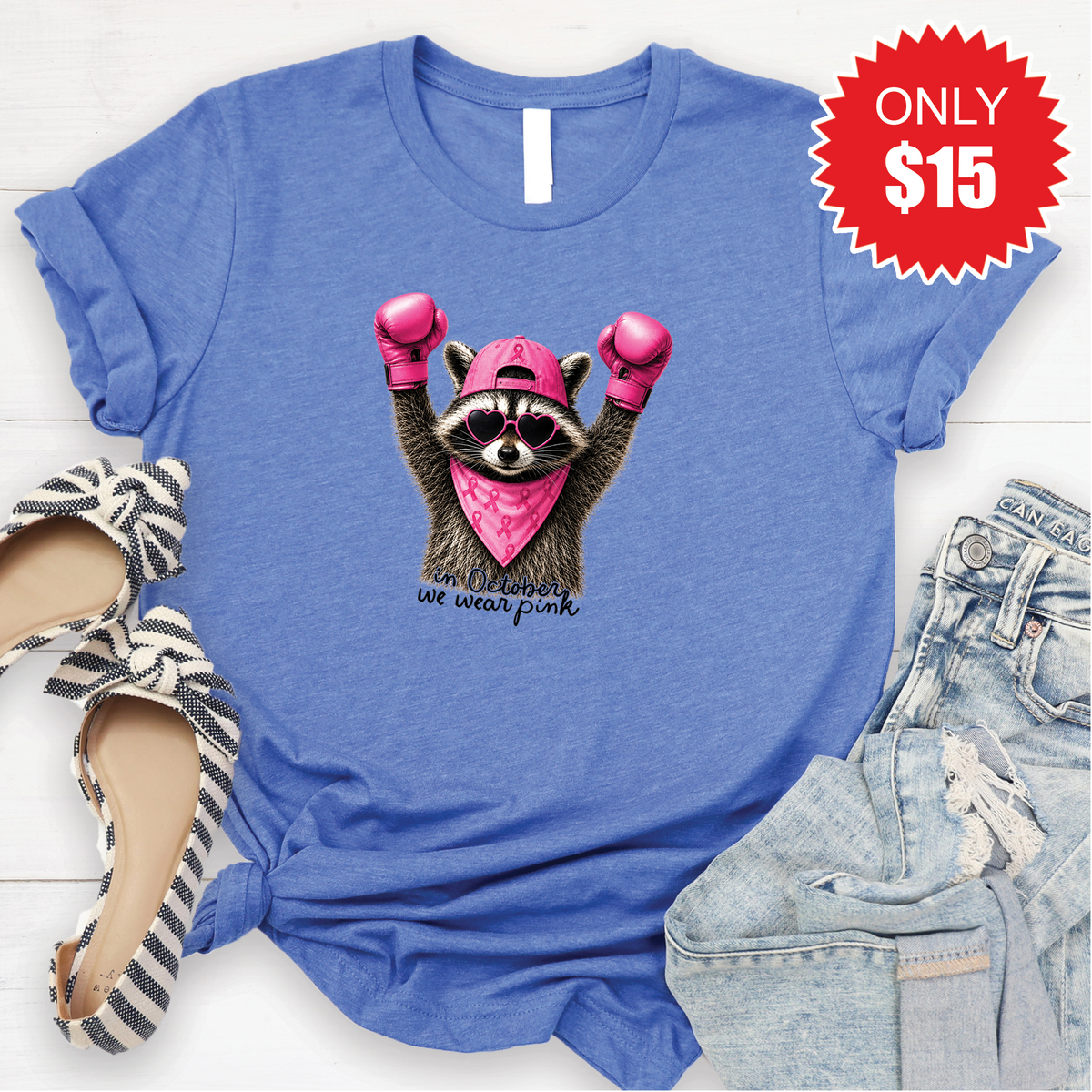 We Wear Pink Tee - Heather Royal Blue - 15 product image 1