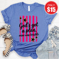God's Got A Plan Tee - Heather Royal Blue - 15 product image 1