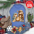 Nativity Tee - Heather Royal Blue - 15 product image 1