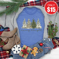 Merry & Bright Trees Tee - Heather Royal Blue - 15 product image 1