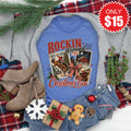 Rockin Around The Christmas Tree Tee - Heather Royal Blue product image 1