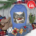 Vintage Christmas Tee - Heather Royal Blue - 15 product image 1