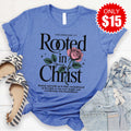 Rooted In Christ Tee - Heather Royal Blue - 15 product image 1