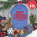 Jesus Is The Reason Tee - Heather Royal Blue - 15 product image 1