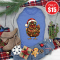 Christmas Chicken Tee - Heather Royal Blue - 15 product image 1
