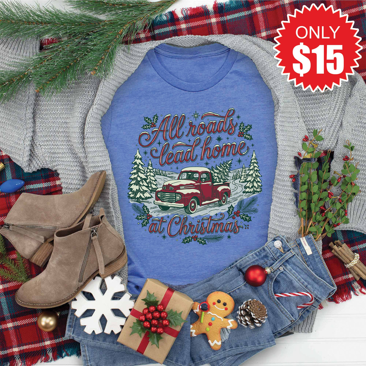 All Roads Tee - Heather Royal Blue - 15 product image 1