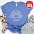 The World Is Brighter Tee - Heather Royal Blue - 15 product image 1