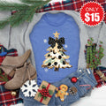 Glitter Christmas Tree Tee - Heather Royal Blue - 15 product image 1