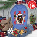 Merry Raccoon Tee - Heather Royal Blue - 15 product image 1