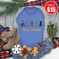 Merry Christmas Tee - Heather Royal Blue - 15 product image 1