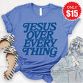 Jesus Over Everything Tee - Heather Royal Blue - 15 product image 1