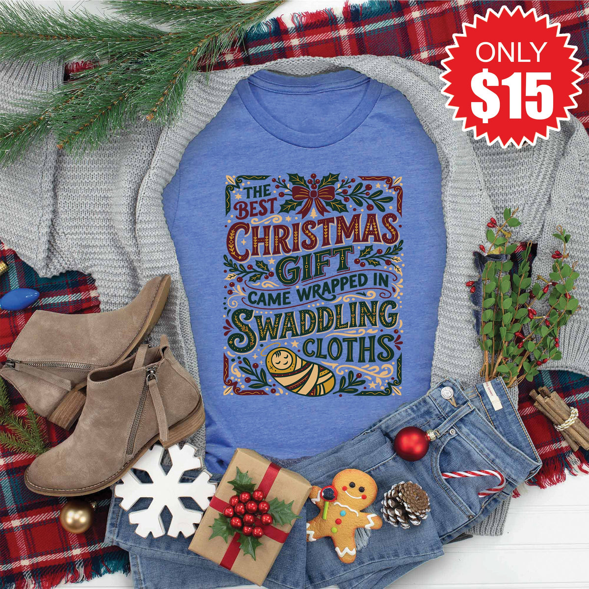Best Gift Tee - Heather Royal Blue - 15 product image 1