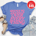 Jesus Over Everything Tee - Heather Royal Blue - 15 product image 1