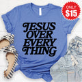 Jesus Over Everything Tee - Heather Royal Blue - 15 product image 1